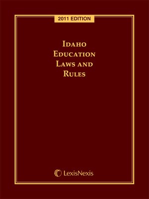 cover image of Idaho Education Laws and Rules